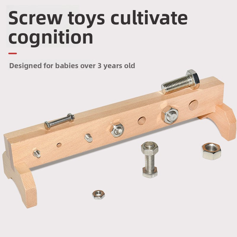 Montessori Wooden Screw & Nut Toy Fine Motor Skills & Focus Training for Kids