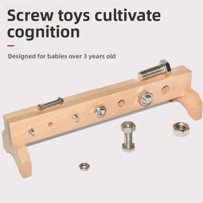 Montessori Wooden Screw & Nut Toy Fine Motor Skills & Focus Training for Kids