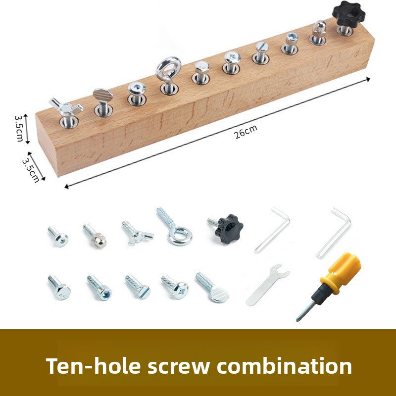 Montessori Wooden Screw & Nut Toy Fine Motor Skills & Focus Training for Kids