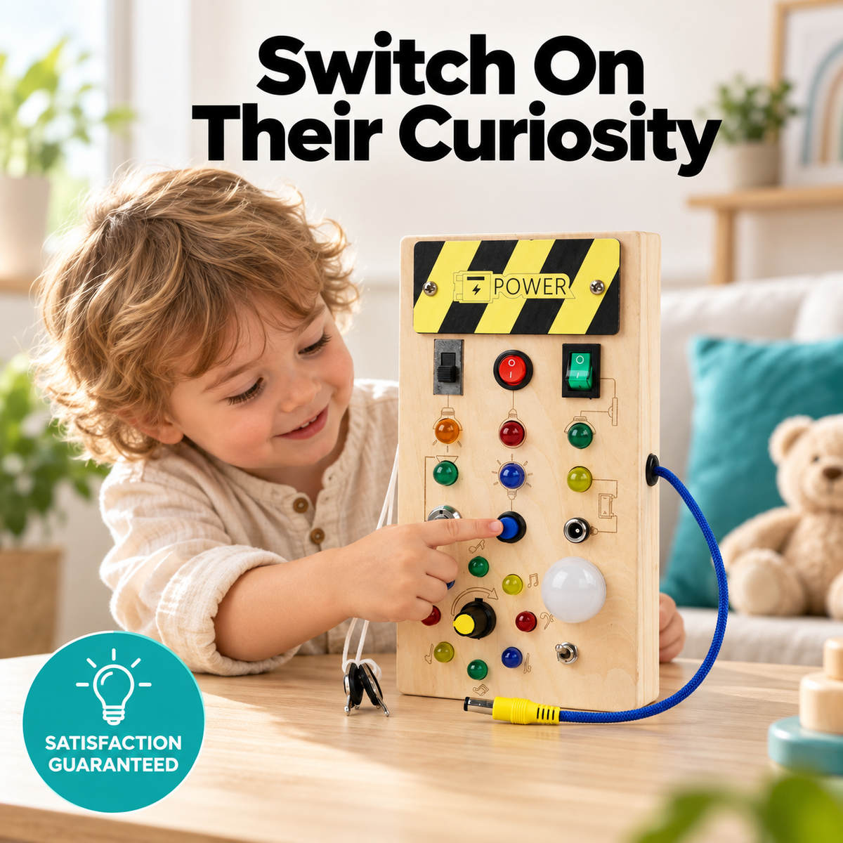 Montessori Wooden Busy Board