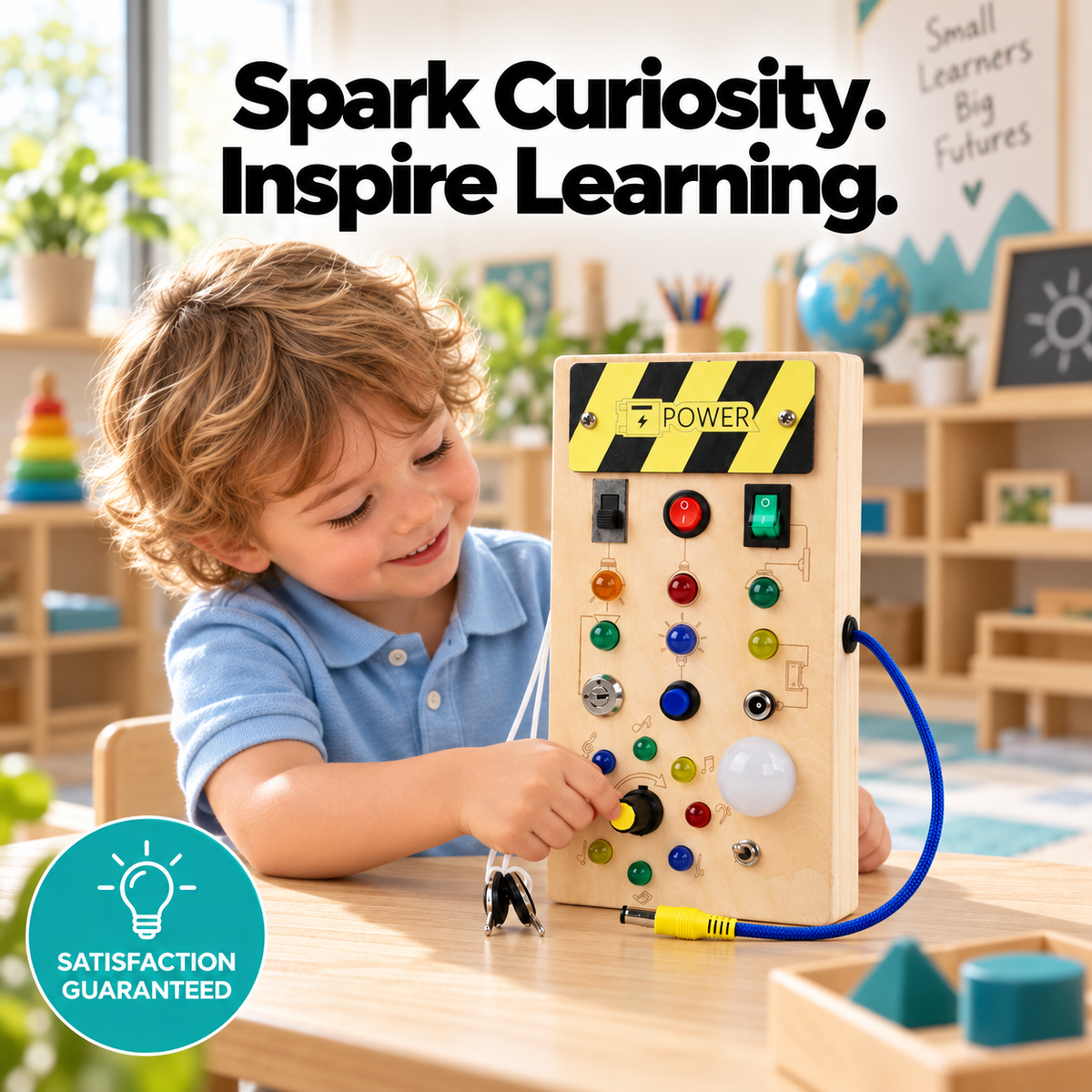 Montessori Wooden Busy Board