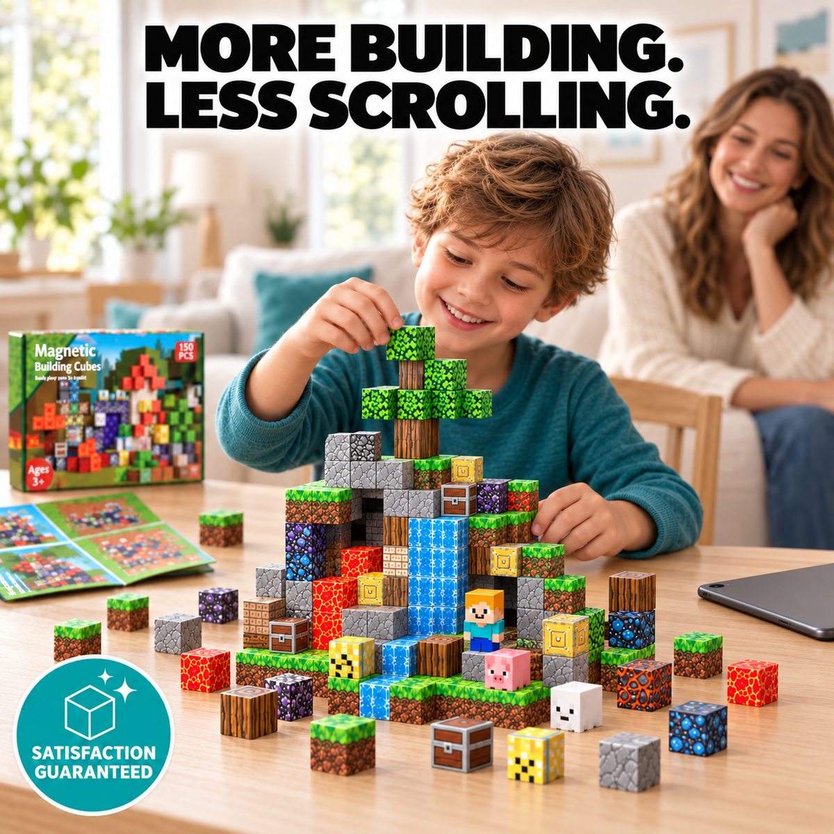 Magnetic Building Blocks For Reducing Screentime & Hours Of Fun