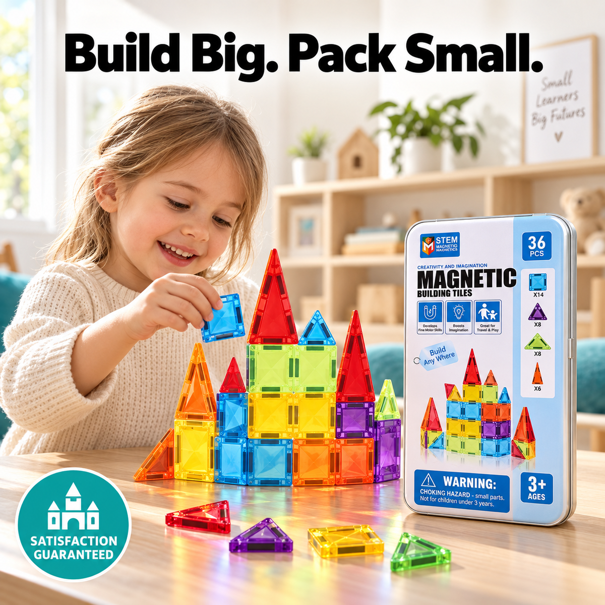 Montessori Travel Magnetic Tiles